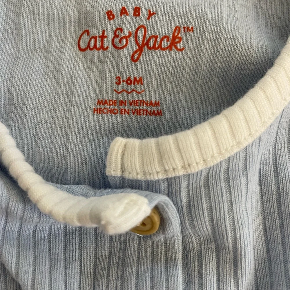 Cat & Jack Kids' Blue and Orange Outfit Set Size 3-6 mths